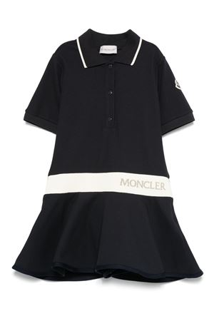 Blue Piquet Polo Dress MONCLER KIDS | K19548I00001899YV778